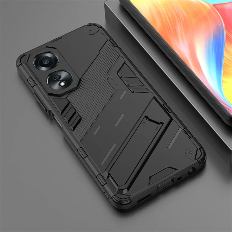 Armor Shockproof Phone Case For OPPO A58 A78 A38 4G Car Magnetic Holder Stand Back Cover For OPPO A 58 78 38 Lens Protect Coque