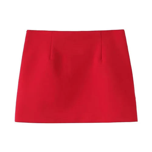 Imagen 2 del producto MUJER 2025 Minifalda plisada para mujer, falda roja de cintura alta para mujer, faldas cortas en capas cilíndricas para mujer, falda elegante de verano para mujer