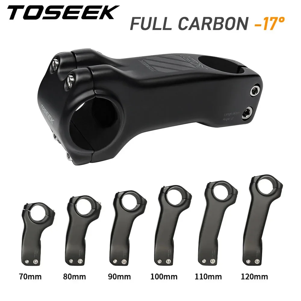 toseek-carbon-fiber-bicycle-stem-12-degree-mountain-bike-stem-full-carbon-road-bike-table-70-80-90-100-110-120mm-mtb-power