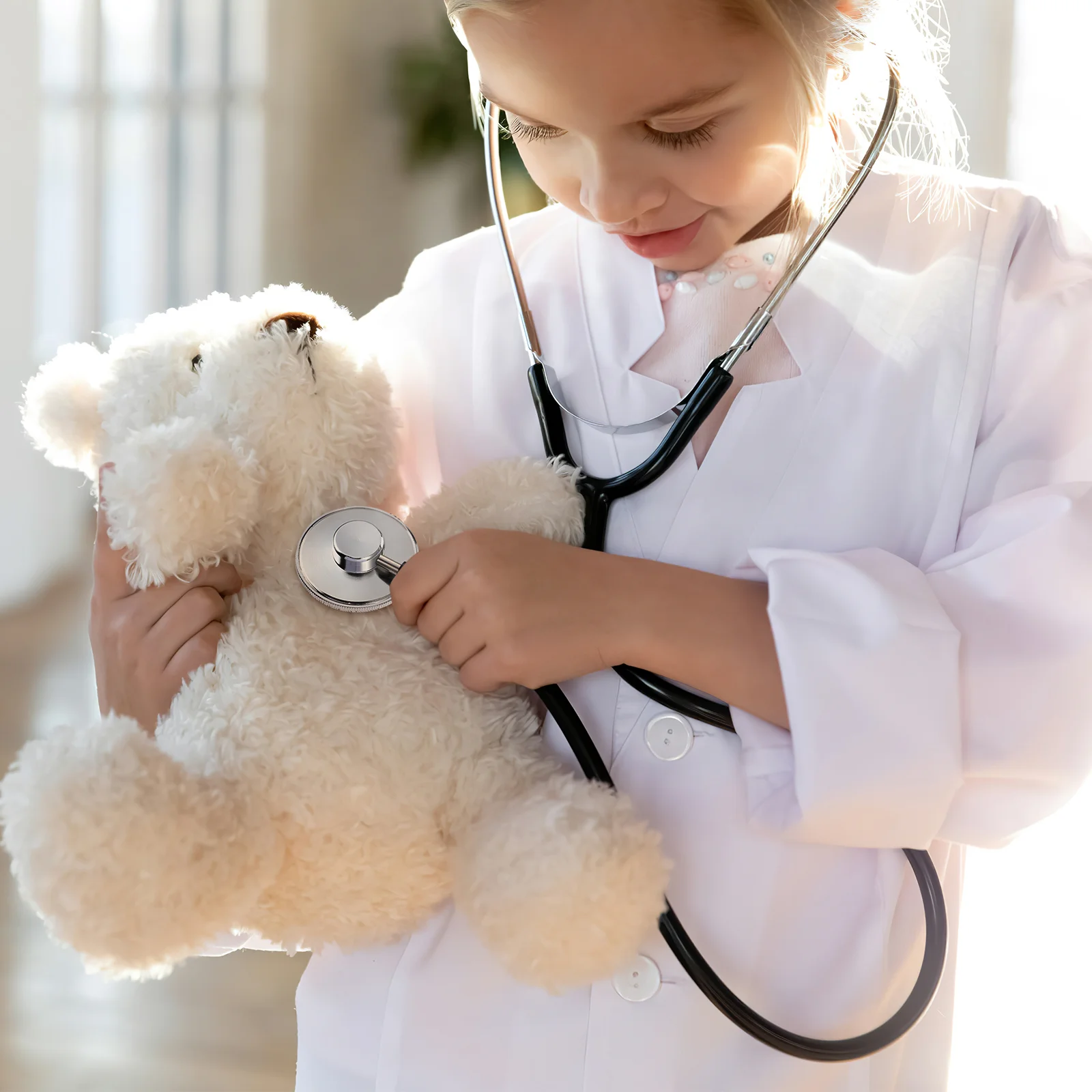 Children's Play Toy Kids' Stethoscope Single Head Doctor Nurse Bear Examination