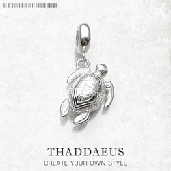 Dangle Charm Pendant Tortoise New Europe Jewelry Wisdom And Eternal Life Vintage Gift In 925 Sterling Silver