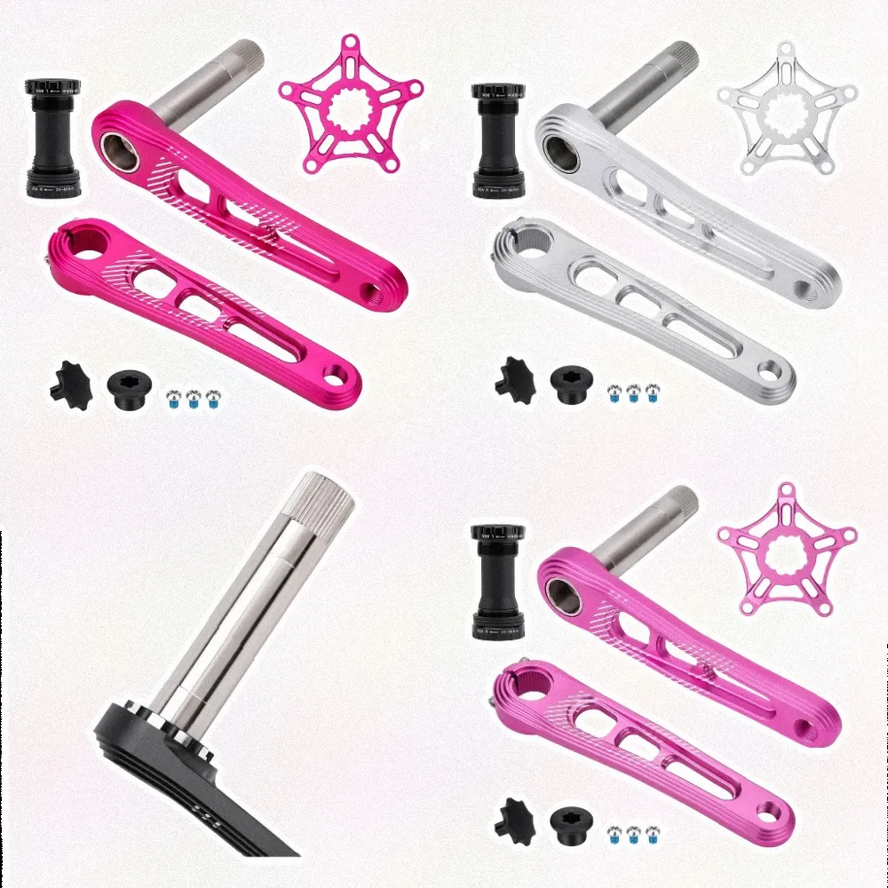 130BCD 5-Arm Crankset with Bottom Bracket for Dahon Folding Bicycles Lightweight 602g Aluminum Alloy 170x116mm