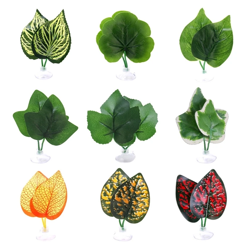 Betta Fish Leaf Pad Double Leaf Hammock Resting Bed Safe Natural Environment BettaFish Spawning Pad Aquariums Decoration