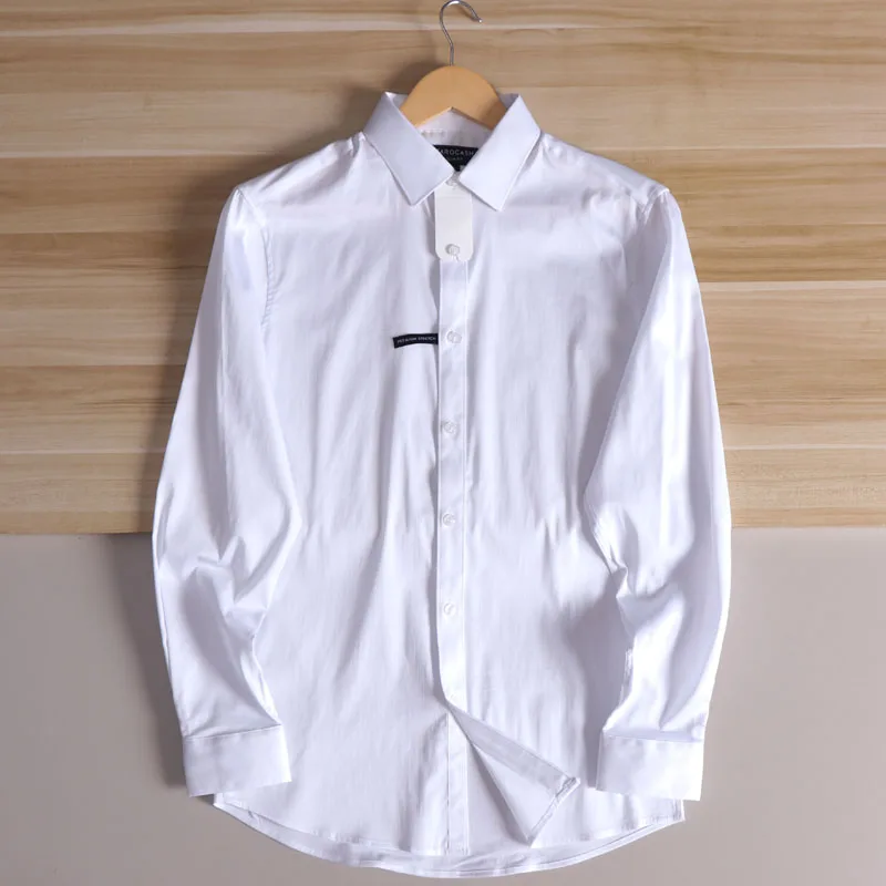 

Австралийский 00 Dollar Light Slim Fit Casual Long Sve White irt Мужские деловые повседневные дышащие удобные хлопковые...