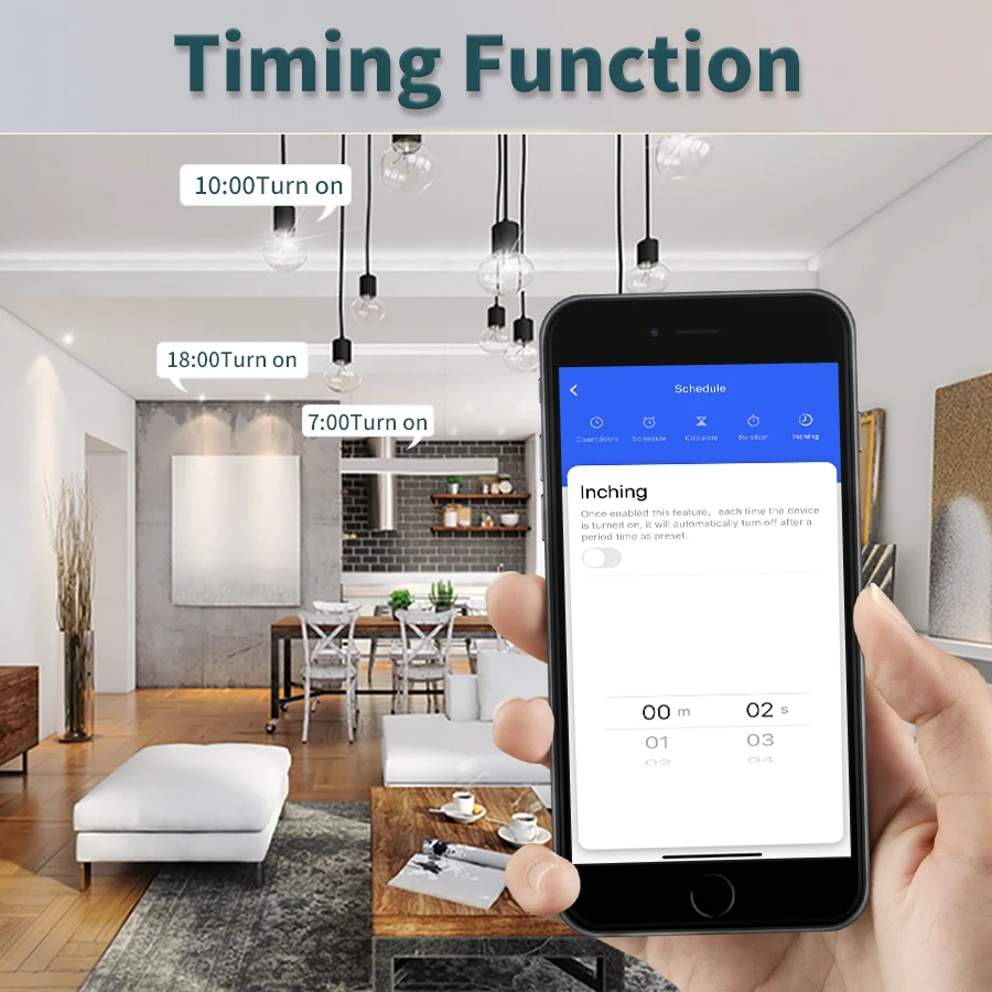 20A Tuya WiFi Smart Switch 16A Mini Relay Receiver RF433Mhz Wireless Switch 1/2/3Gang Wall Panel Voice Control Alexa Google Home