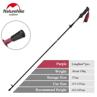 Naturehike Walking Stick New Carbon Fabric 5-Section Foldable Ultralight Trekking Pole High Toughness Hiking Climbing Poles