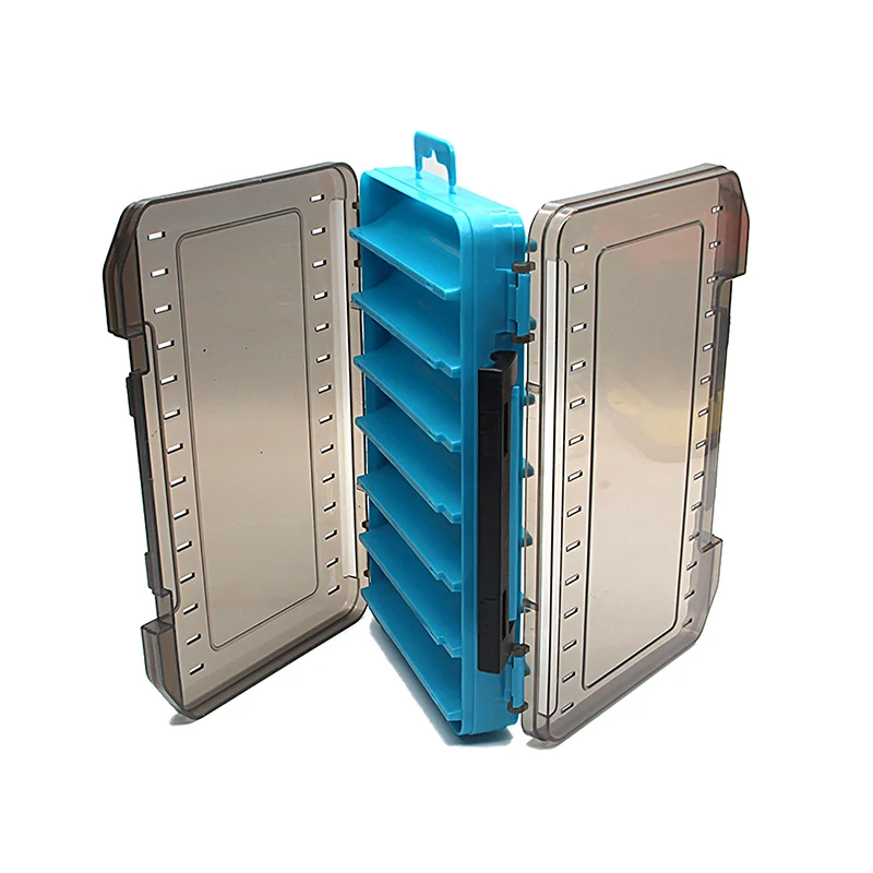 

Fishing Tackle box 14 Compartments Fishing Accessories Lure Hook Storage Case Double Sided Fishing Tool organizer boxes