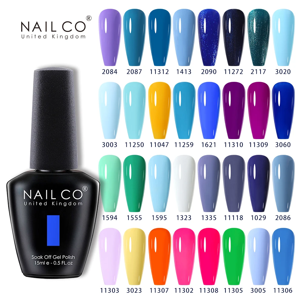 

NAILCO 15 мл Синий гель-лак для ногтей Гель-лак для ногтей Осень-зима Гибридные лаки для ногтей Маникюр УФ-Top Coat Base Esmalte