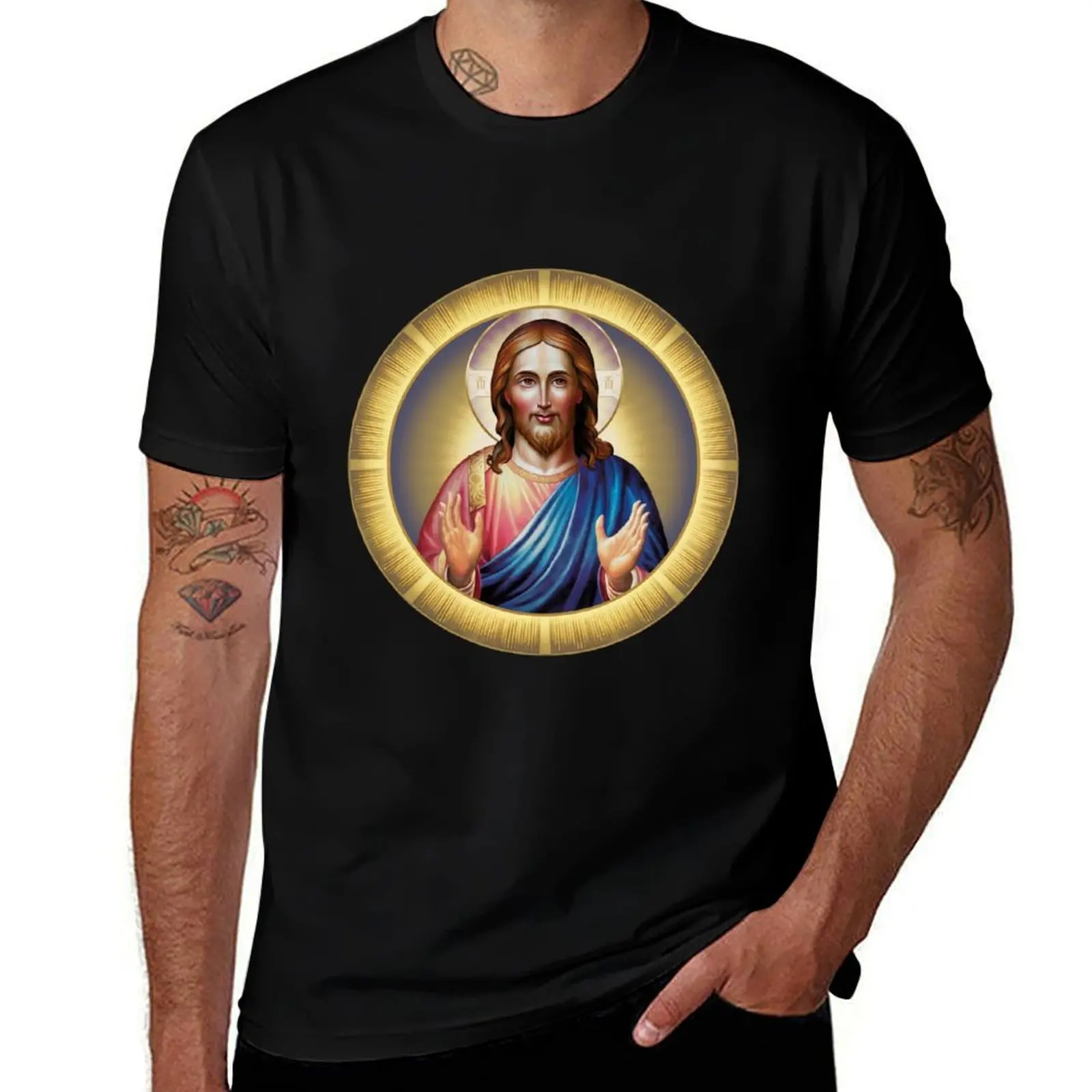 Jésus : l'exemple ultime de l'amour et de la compassion sans condition. T-shirt décontracté sans repassage à manches courtes