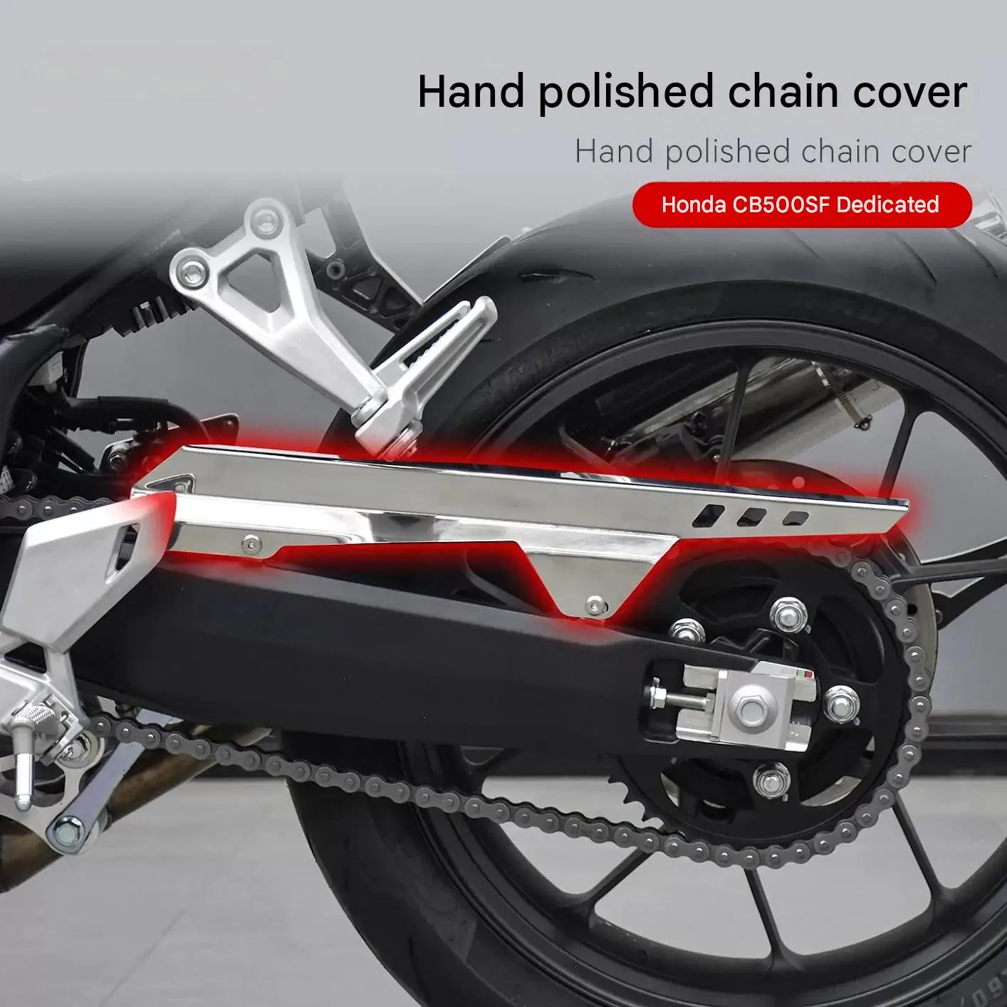 For Honda CB500SF Super Four Gear Chain Guard Glossy Polished Finish Corrosion-Resistant Impact-Resistant Transmission System
