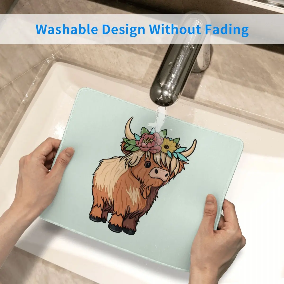 Highland vaca animal mouse pad teclado do computador mouse tapete gamer pc tapete de mesa acessórios de escritório tapetes de mesa