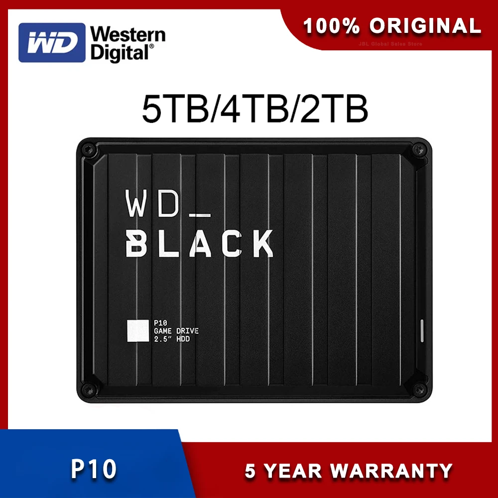 Western Digital WD Black P10 Game Drive 5TB 4T 2T External Mobile Hard Disk HDD 2.5