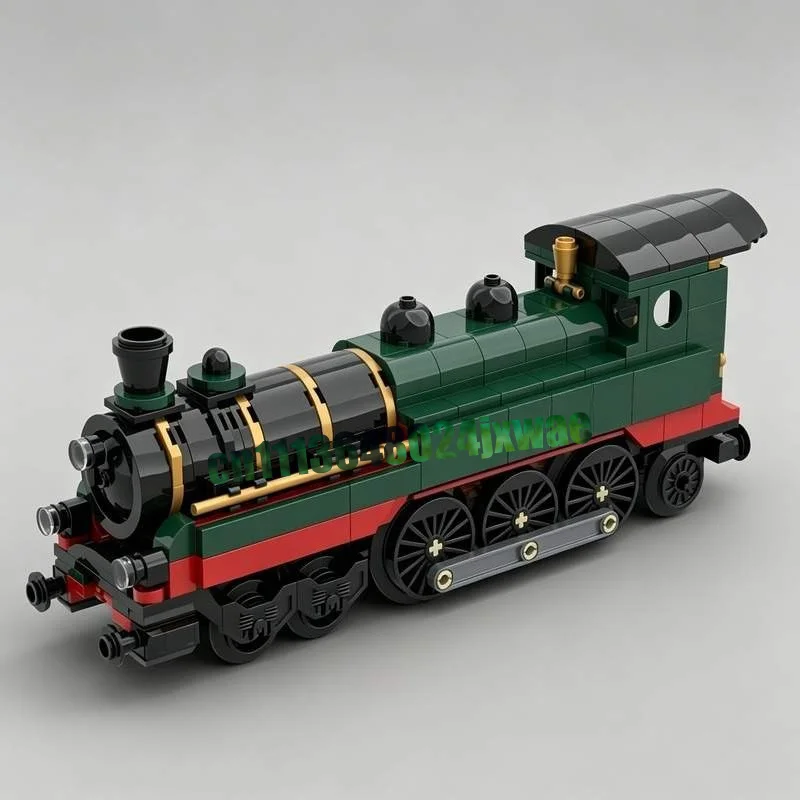 1280PCS MOC Custom Vintage Steam Locomotive Building Blocks DIY Creative Assembly Puzzle Educational Toy Gift Collection Display