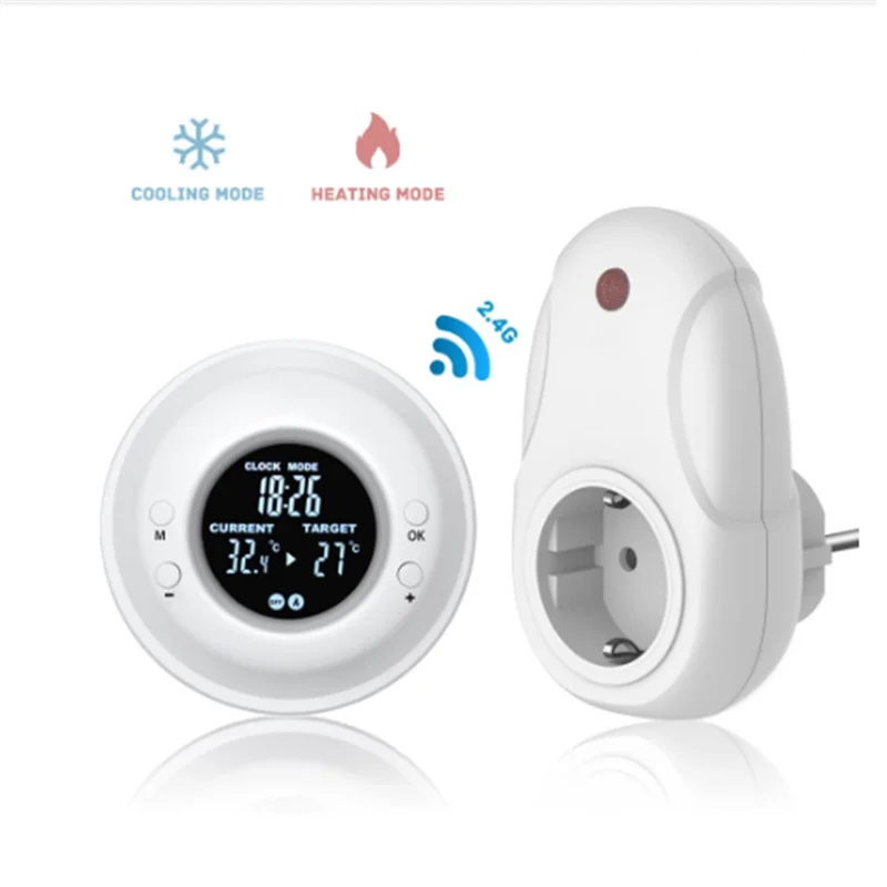 【Superdeals】وحدة تحكم في درجة الحرارة ترموستات لشافاج الأرضية اللاسلكية التدفئة الحرارية ترموستات رقمي الاتحاد الأوروبي التوصيل Durab