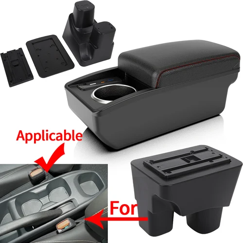 Imagen 2 del producto Reposabrazos para consola central de coche Chevrolet Onix 2020-2024, modificación interior, almacenamiento para coche, accesorios para coche