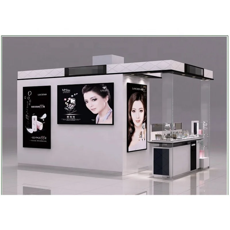 

Custom. high-end skincare kiosk in shopping mall cosmetic salon furniture display counter equipment