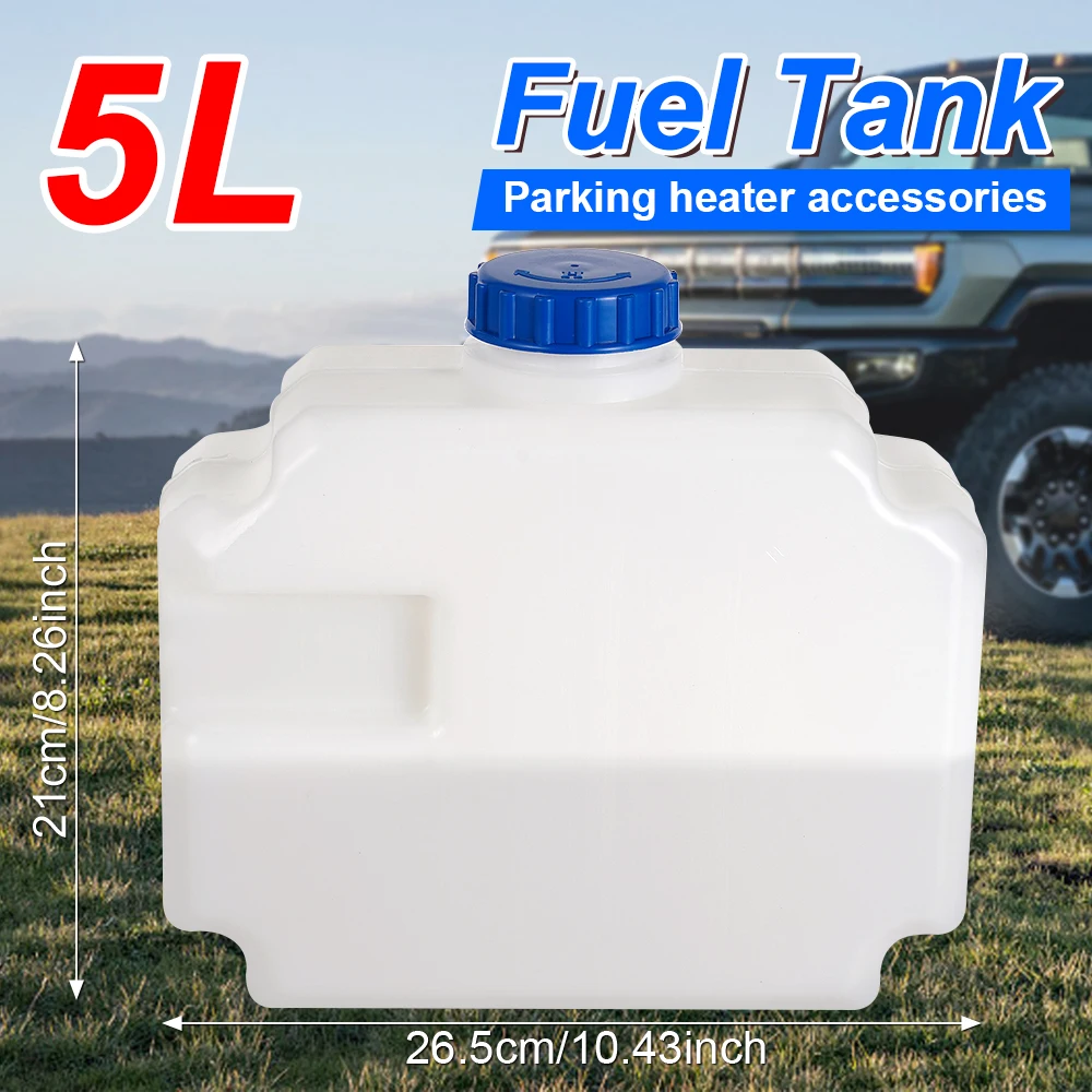 Ein weißer 5-Liter-Kraftstofftank für Autoverhitzer eignet sich für Kraftstofftank-Standheizungs-Kraftstofftankteile wie Autos, Wohnmobile, LKWs usw.