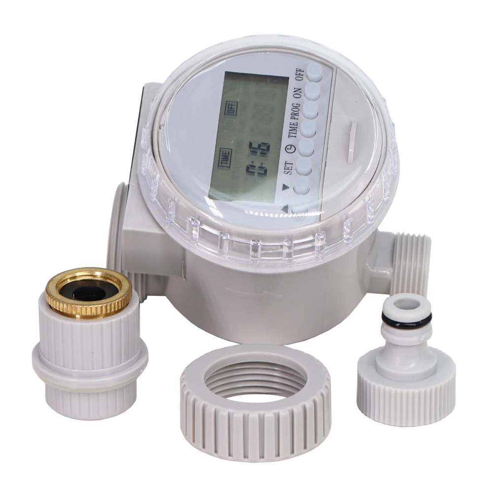 Solar Power Water Timer Gray Irrigation Electronic Valve Controllers Waterproof Power-saving Timer Garden  Watering System