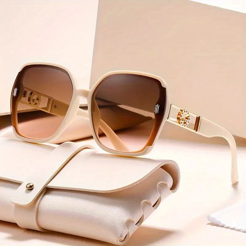 Ladies Classic Retro Rectangle Fashion Eyewear - Anti-Reflective PC Lenses, Lightweight Plastic Frame - Equipped with White Eyewear Bag for Many Occasions, Party Decorative Accessories, Simple Fashion Eyewear, Anti-Glare Design view 2