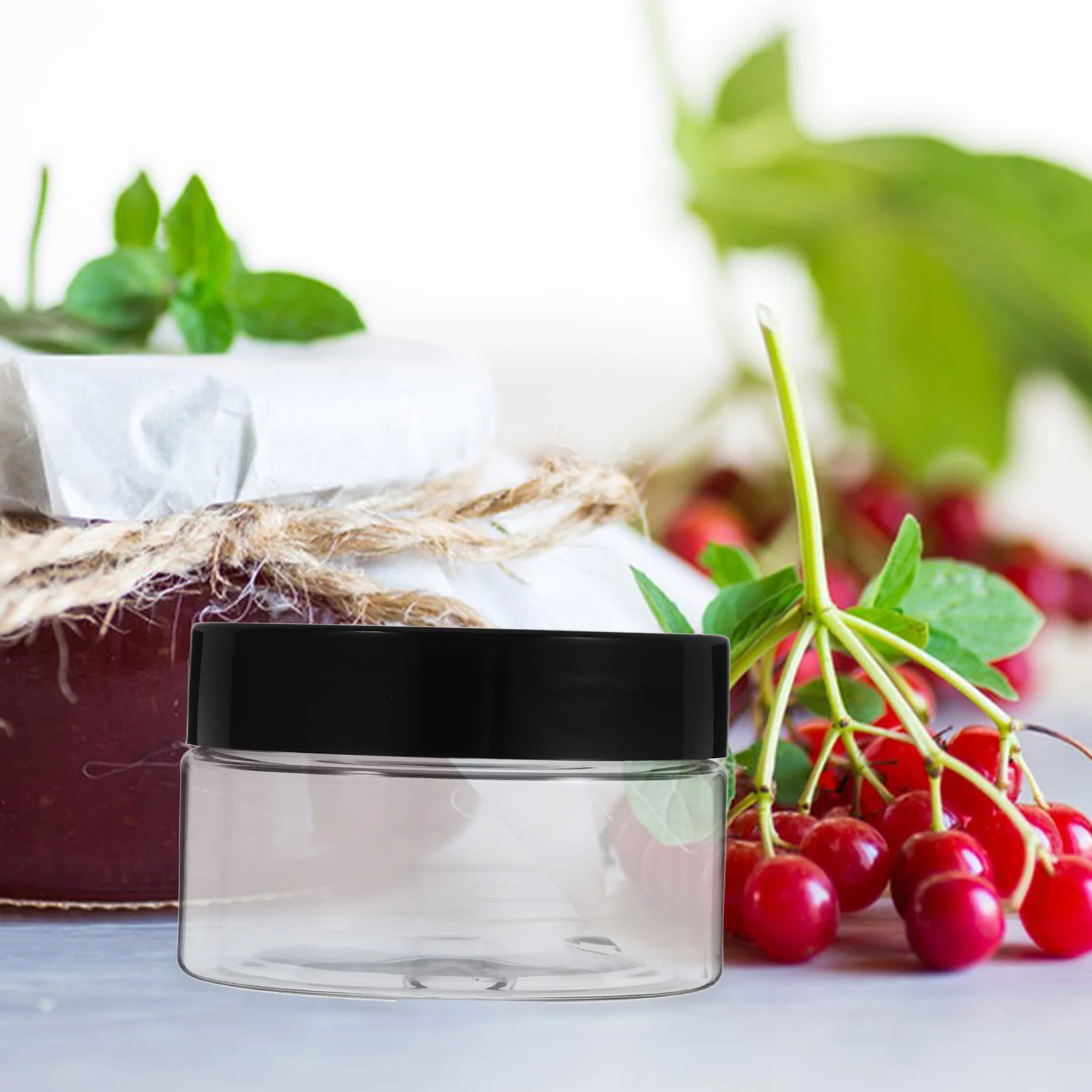 

10pcs Plastic Bottle 100Ml Small Round Storage Jars Leakproof Clear Containers For Travel Home Cream Lotion Body Butter