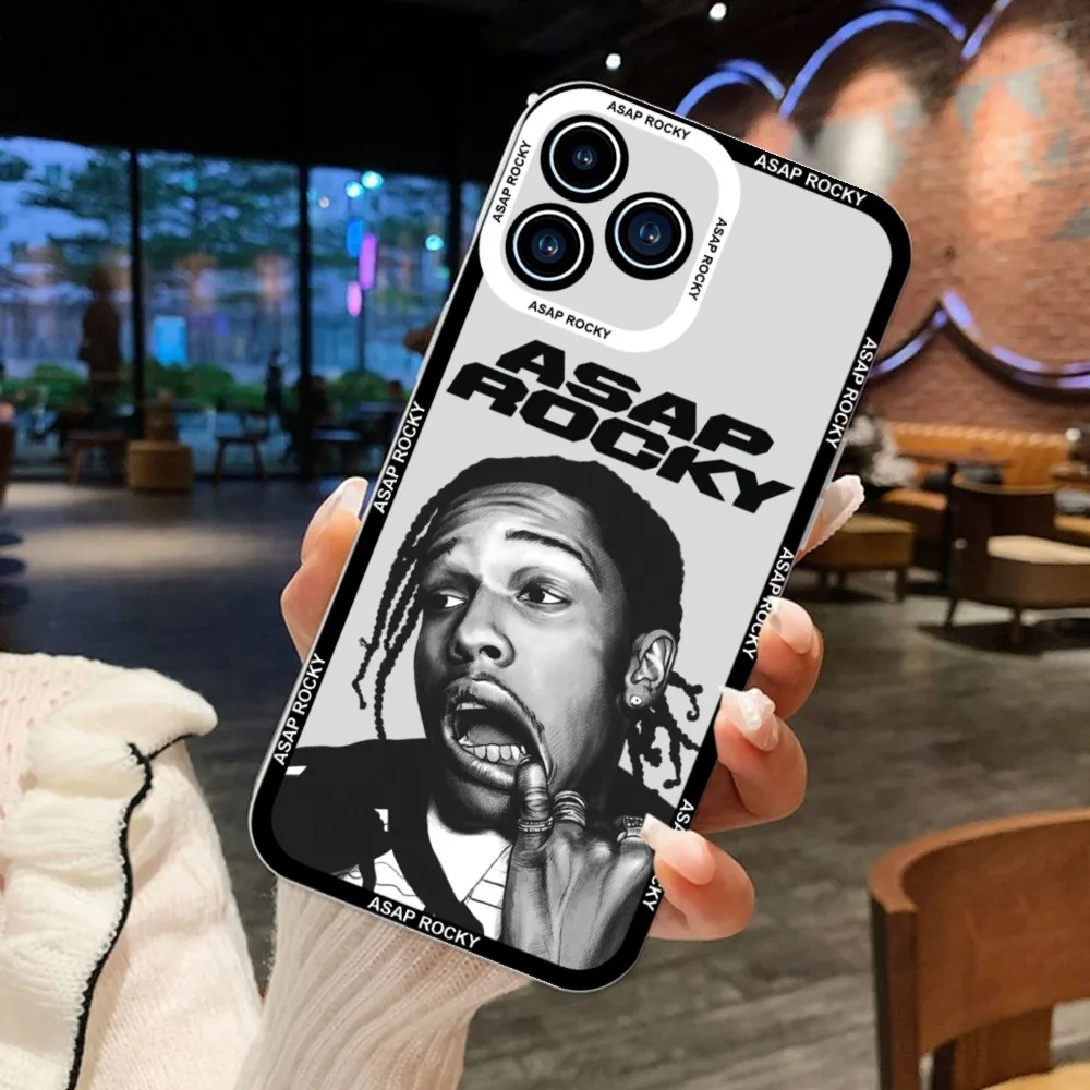 Rapper A-Asap R-Rockys Phone Case For iPhone 11 12 Mini 13 14 15Pro Max Transparent Shell