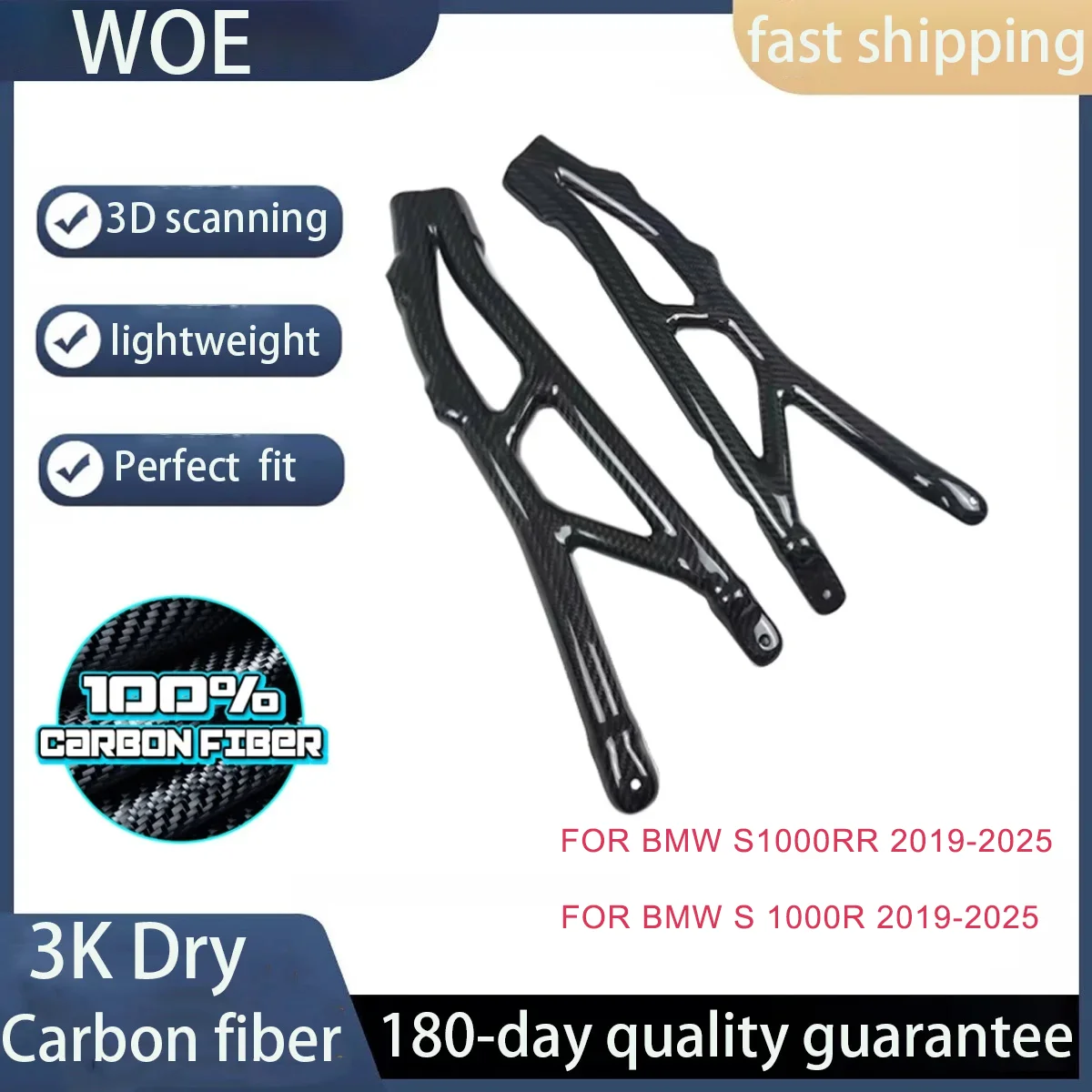 

100% 3K Carbon Fiber Motorcycle Frame Covers Fairing For BMW S1000R M1000R S1000RR M1000RR 2019 2020 2021 2022 2023 2024 2025