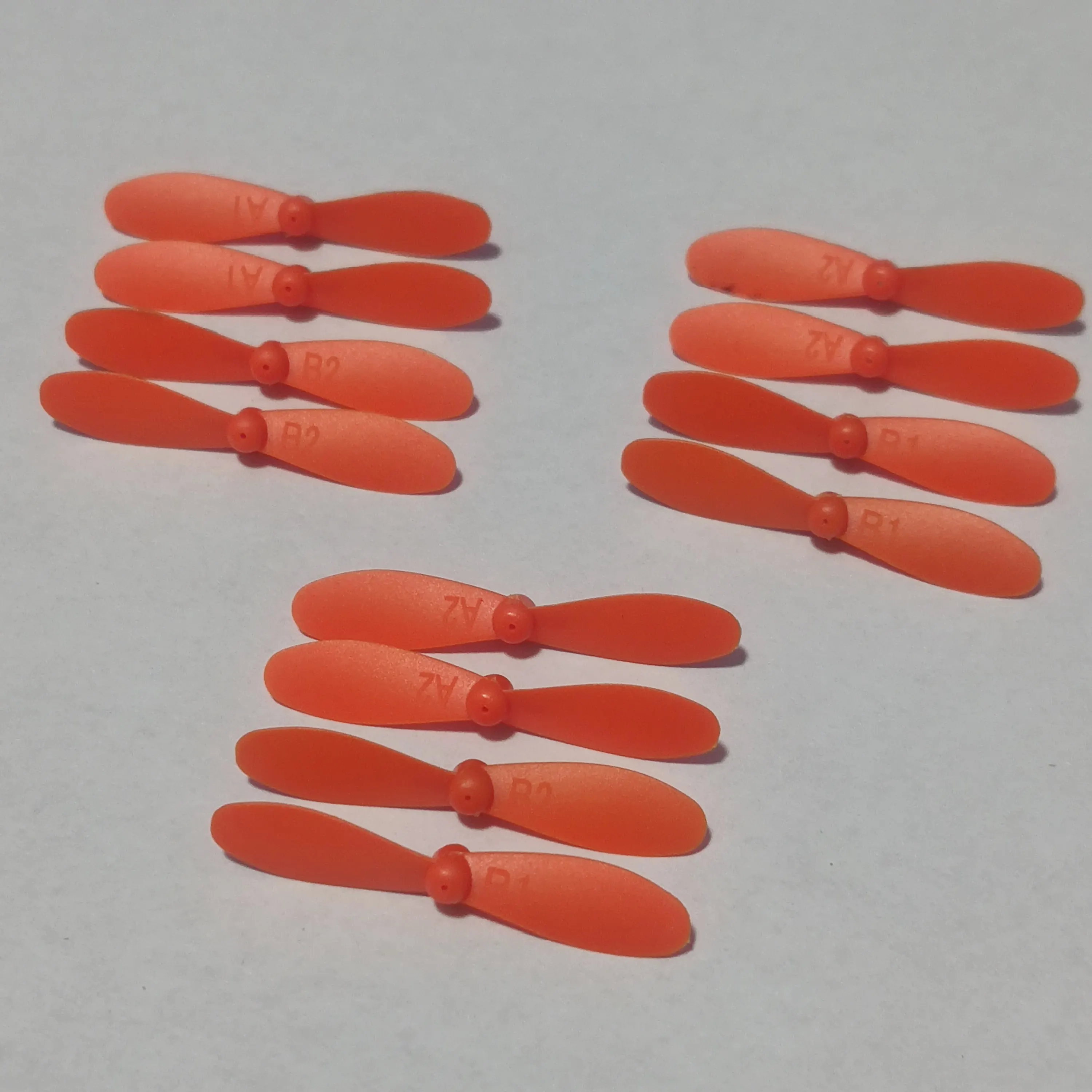 12PCS 4DRC V8 Drone Mini Quadcopter Propeller Maple Leaf Wing Blade Spare Part 4D-V8 Rotor Accessory Blue/Orange