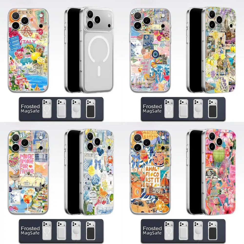 

Ocean Wine Glass Lemon Ltaly Fuit Phone Case For iPhone 17,16,15,14,13,12,11,Pro,Max,Plus,E,Air,Mini Magsafe Transparent