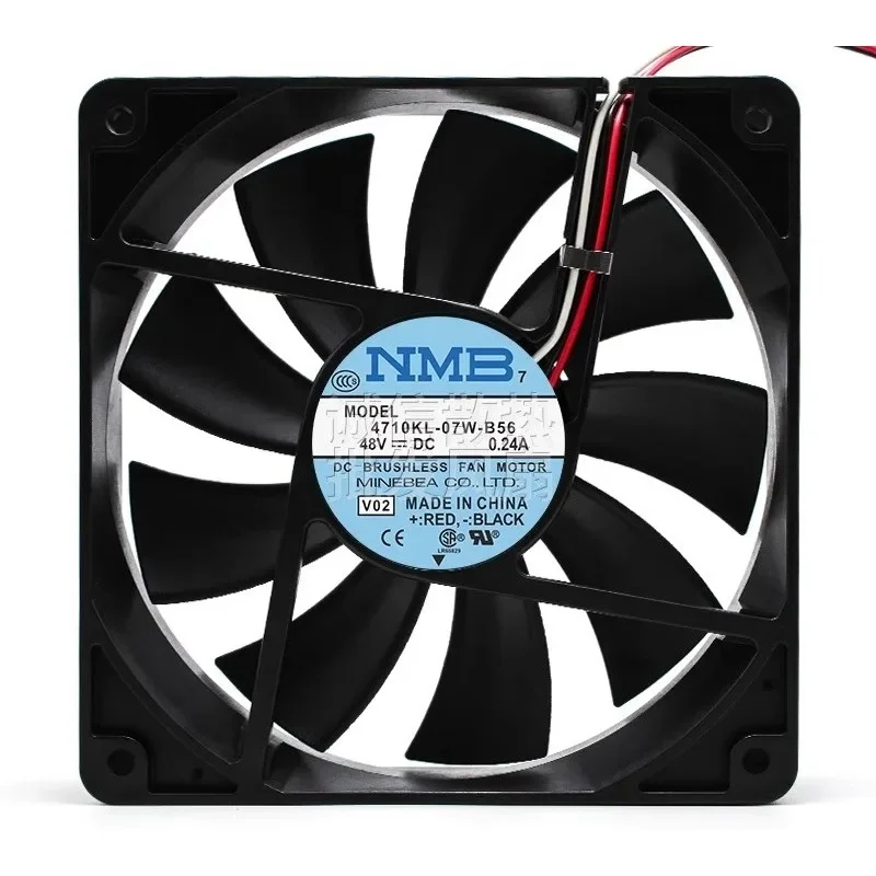 

Новый вентилятор для NMB 4710KL-07W-B56 DC48V 0,24A кулер охлаждающий вентилятор 12025 12 см 120*120*25 мм