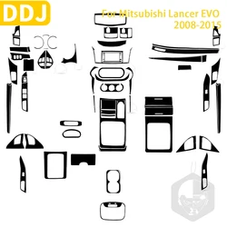 For Mitsubishi Lancer EVO GTS 2008-2015 Car Accessories Plastic Piano Black Interior Gear Door Read Lamp Air Outlet Trim Sticker