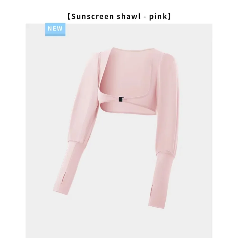 New with Finger Holes Ice Silk Shawl Anti-UV Long Sleeve Arm Sleeves Breathable Slim Cooling Shawl Women