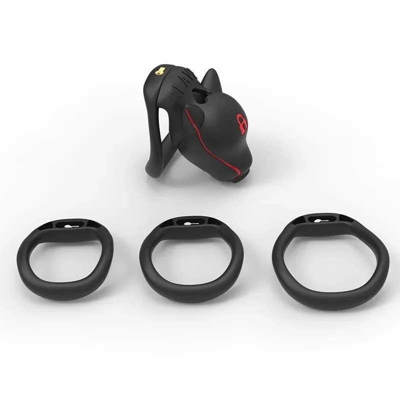 Male Chastity Cage Upgrade Dog Head Chastity Lock Sissy Breathable Lightweight Cock Cage Gay Anti-Cheating Sexy Toys for Men view 3