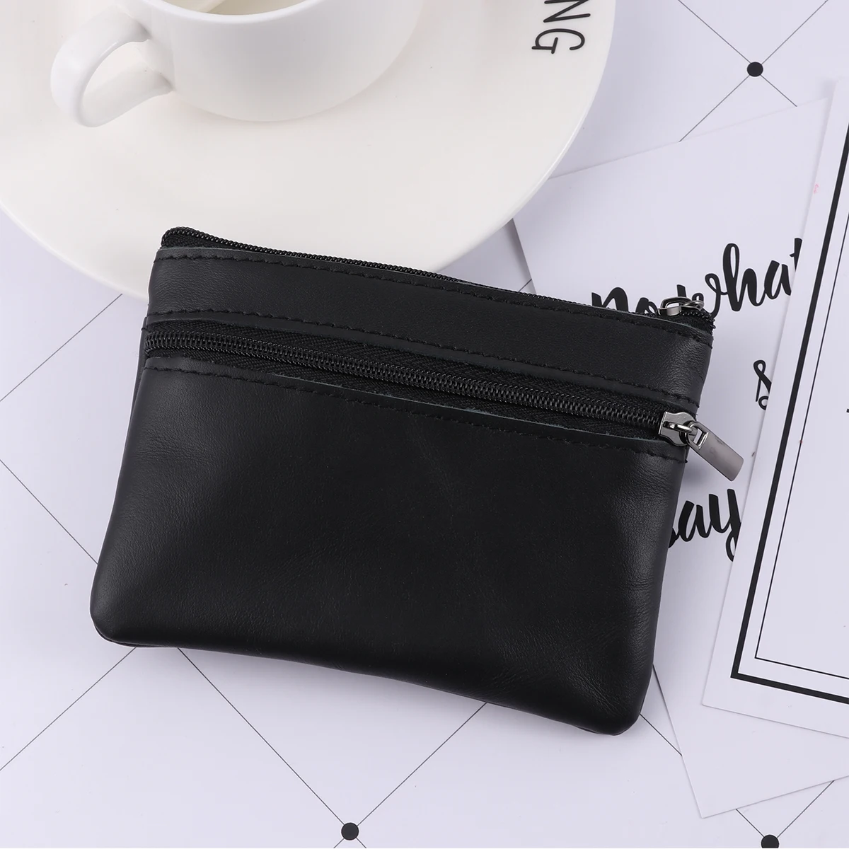 

Driver's License Wallet Holder Slim Money Clip Mini Coin Purse Zipper Pocket Storage Key Receipts Daily Use