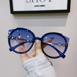 UV400 Sense Summer Sunglasses Personality Fashion Show Face Small Female Elegant Street Shooting Tide Bungee Beach Sunglasses