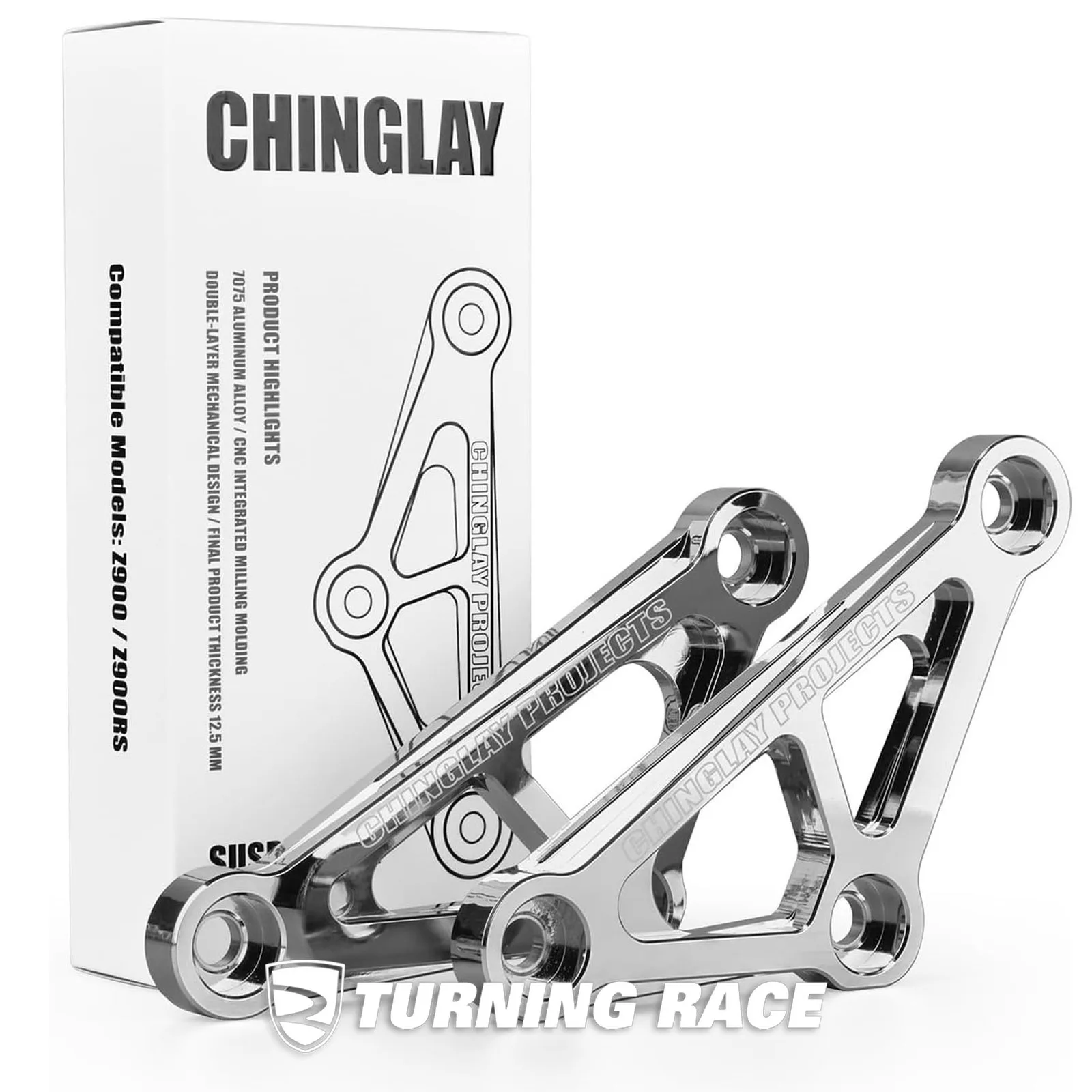 

CHINGLAY Decorative 7075 Aluminum Rear Link Rod for Kawasaki Z900RS 2018+ Z900 2017+ Aesthetic Upgrade OEM Height Arm-susp Link