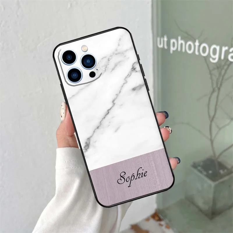 حافظة أولية مخصصة من الرخام لهاتف آيفون 16 15 14 برو ماكس 11 برو ماكس 12 13 ميني X XR XS ماكس بلس