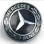 57mm Star Flat Hood Bonnet Logo For Mercedes Benz W204 W124 W201 W202 W212 W220 W205 Emblem Badge stickers automobile Accessorie