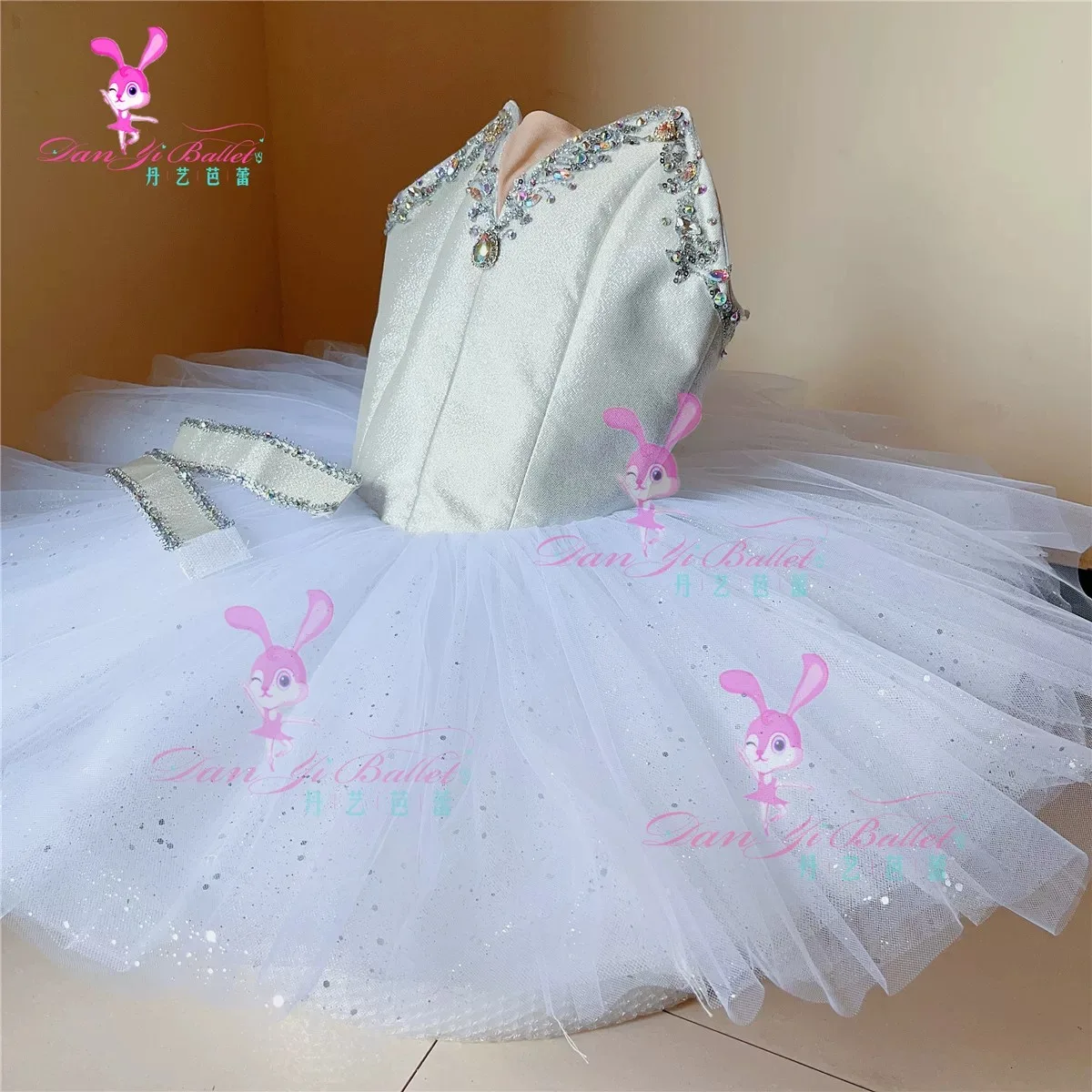 Danyi ballet tutu dish skirt white fluffy skirt competition performance dress adult children stage skirt professionally customiz