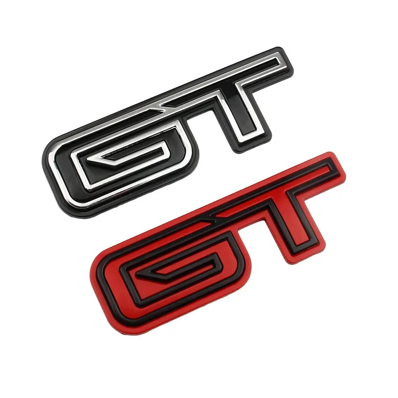 3D Car GT Design Fender Rear Trunk body Emblem Badge sticker For Peugeot for Ford Mustang Mach-E Car Modification Accessories