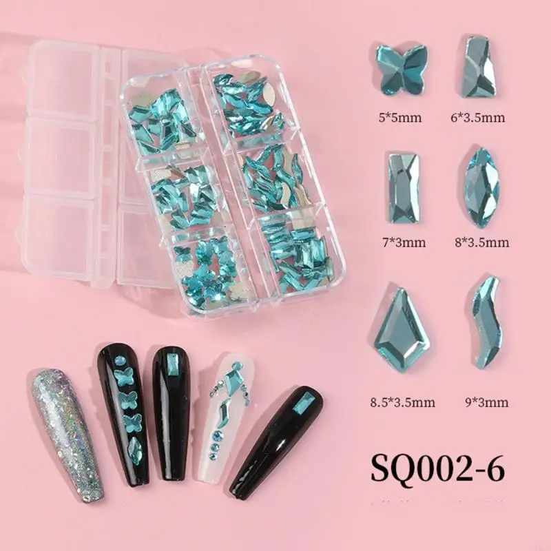 652c Art Strassstones Crystal Art Edelsteine ​​Diamanten für DIY -Nagelkunstzubehör