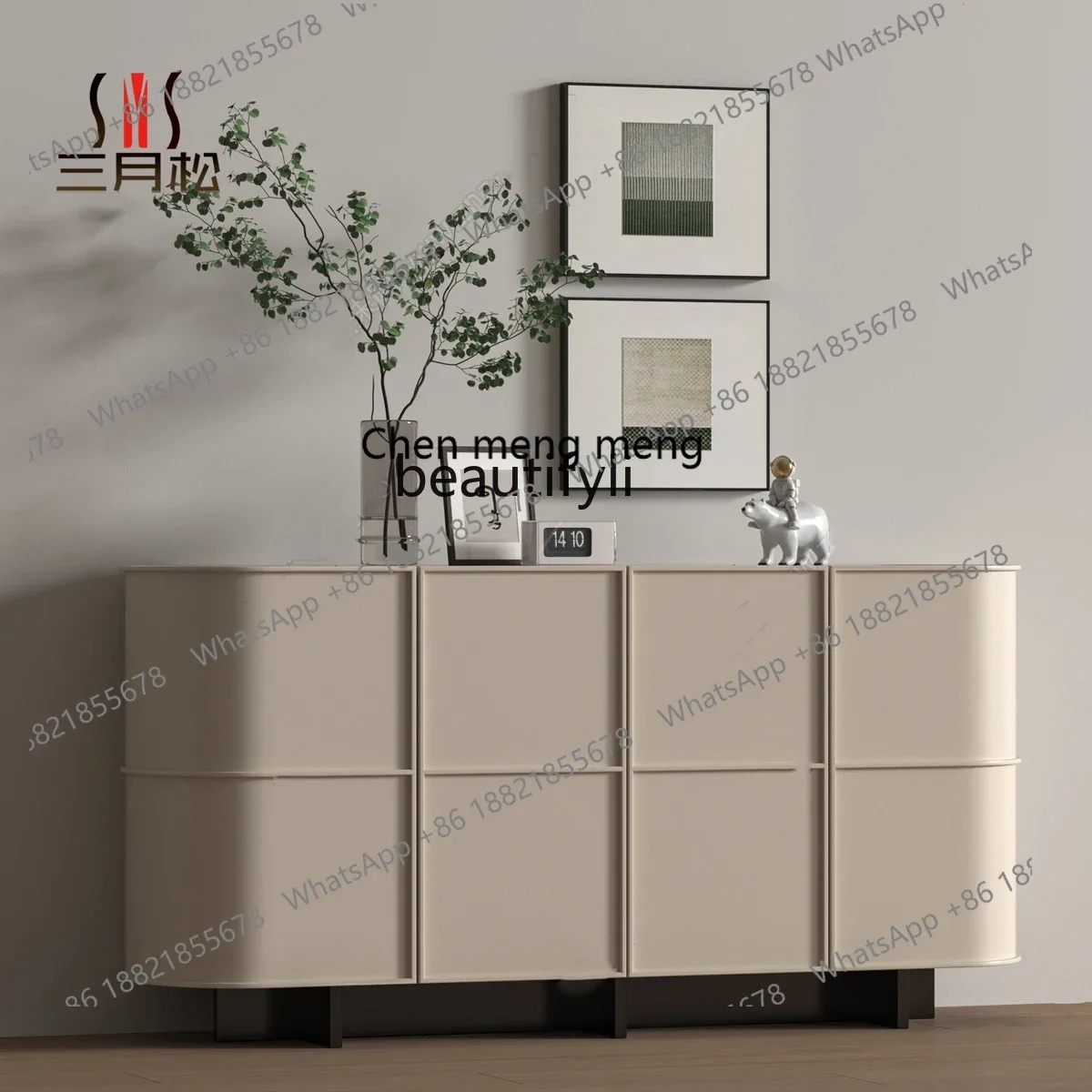 

Q178 American medieval cream style porch cabinet, living room dining side locker, high-end shoe cabinet, end of bed