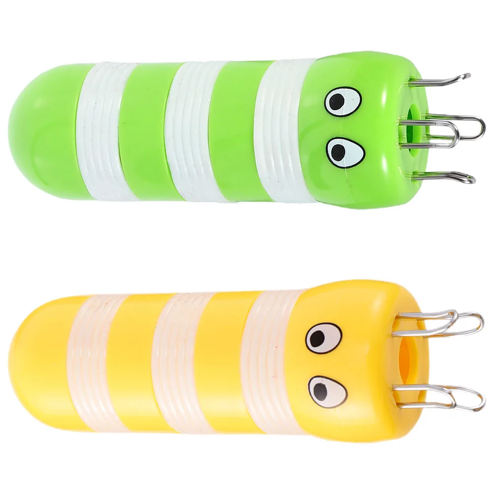 

2pcs Plastic Spool Knitter ABS Cord Making Tool Yarn Braiding Machine Cartoon Design Lightweight Beginner Friendly for Kids