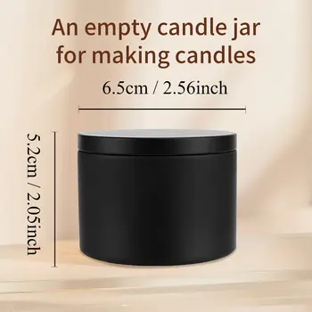 100 ks pleťový krém na pleť 60g 50g 30g 20g 15g 10g kosmetický balzám na rty, nehty, třpytky, prázdné hliníkové plechovky, dóza na svíčky, černá 10 nejlepší prodej plechovky na svíčky - №4