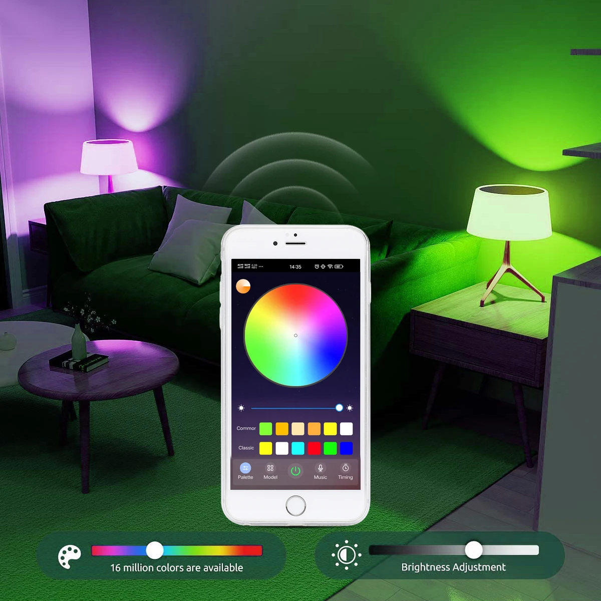 MFI ze skanowaniem homkit QR Connect WiFi inteligentna żarówka LED E27 RGB z możliwością przyciemniania 9W lampka Apple Siri Alexa Google