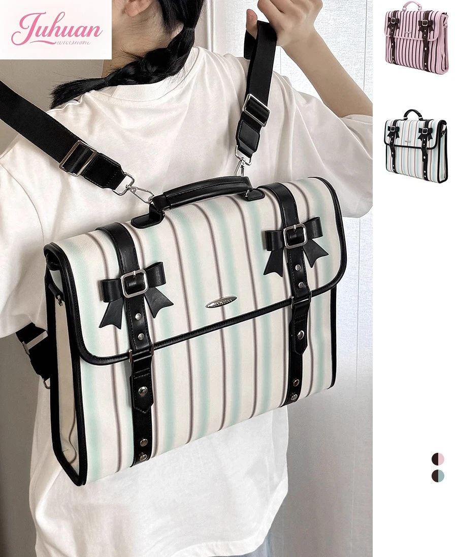 ญี่ปุ่นต้นฉบับผู้หญิงความจุขนาดใหญ่Crossbody Jkกระเป๋าเอกสารพร็อพวิทยาลัยนักเรียนสไตล์วิทยาลัยClassกระเป๋าเป้สะพายหลัง