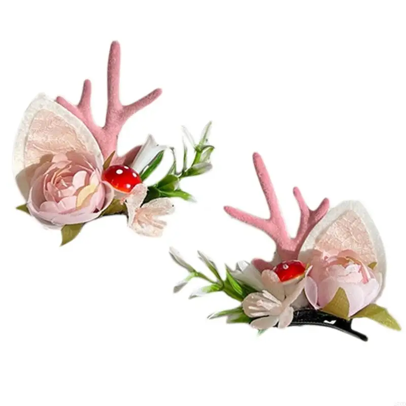 270D Cosplay Hoofdband Kerst Elanden Hoorn Vorm Haarhoepel Festival Party Hoofddeksel voor Kid