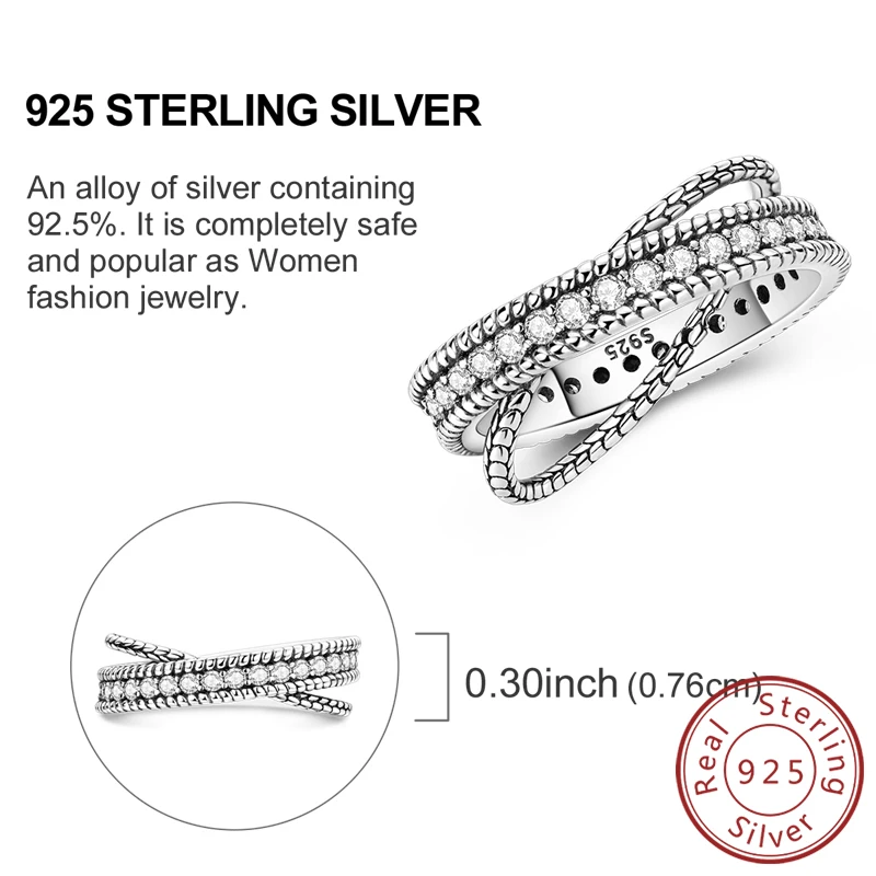 Women's 925 Sterling Silver Firefly Rose Ring
