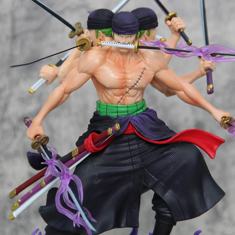 Hot One Piece 30cm Anime Figure Gk Roronoa Zoro Three-Blade Sa-Maximum Manga Anime Statue Action Figure Collection Model Kid Toy