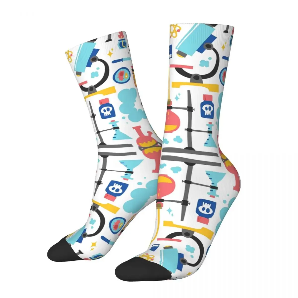 

Chemistry Lab Science Equipment Pattern Socks Harajuku Super Soft Stockings All Season Long Socks Accessories for Unisex Gifts