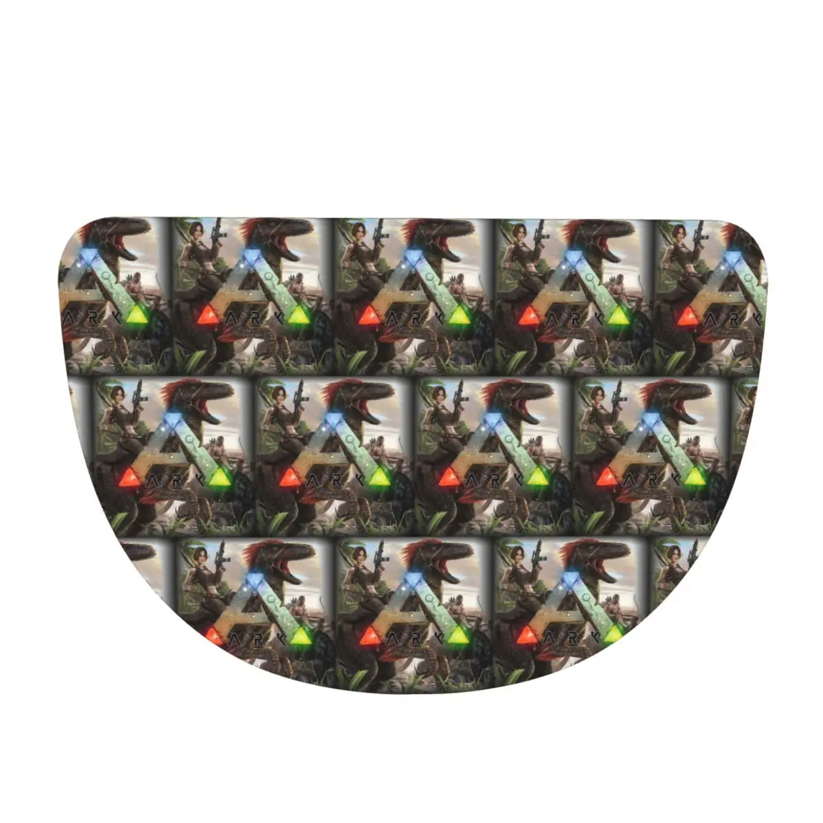 Day Gift Ark Survival Evolved Cool Paillasson Semi-Rond Antidérapant, Tapis de Sol Absorbant pour Salle de Bain et Buanderie